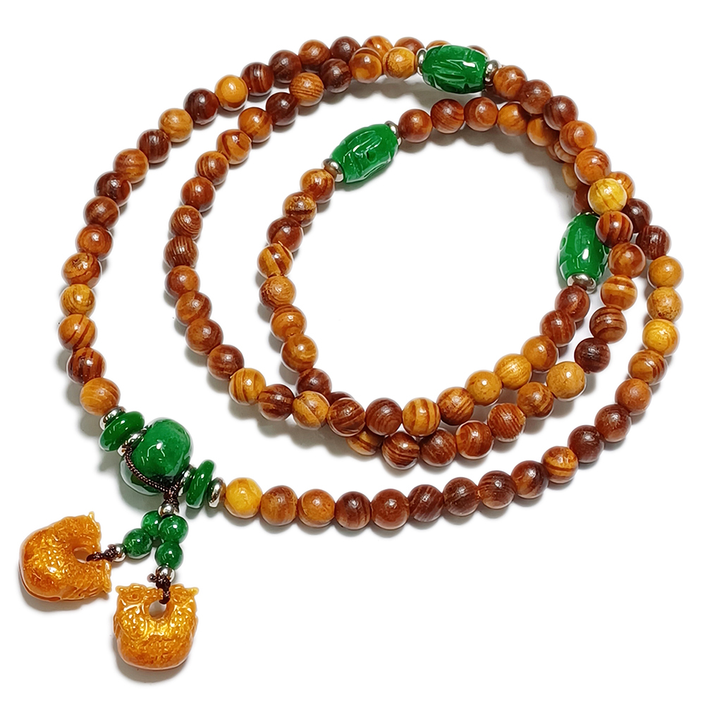 木魚+血龍木108念珠6mm【十方】138924