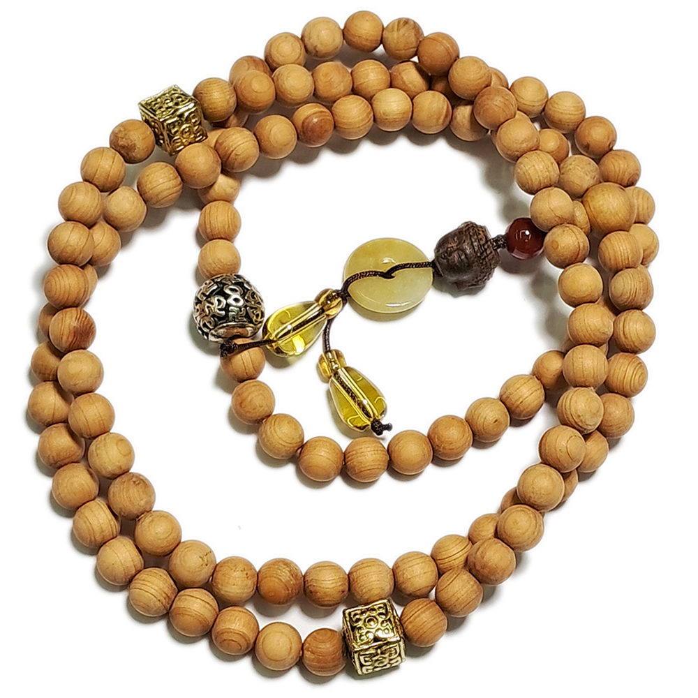 佛首(沉木)+ 崖柏108念珠6mm【十方】139978