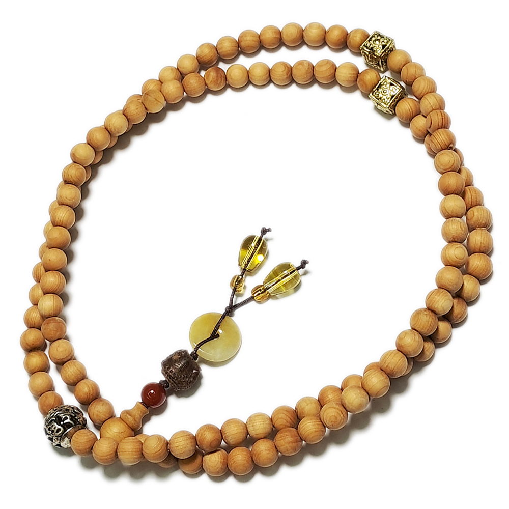 佛首(沉木)+ 崖柏108念珠6mm【十方】139978