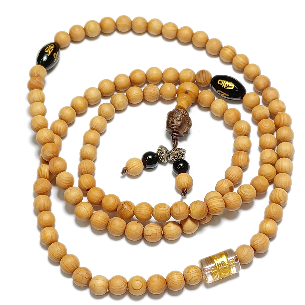 佛首(沉木)+ 崖柏108念珠6mm【十方】142721