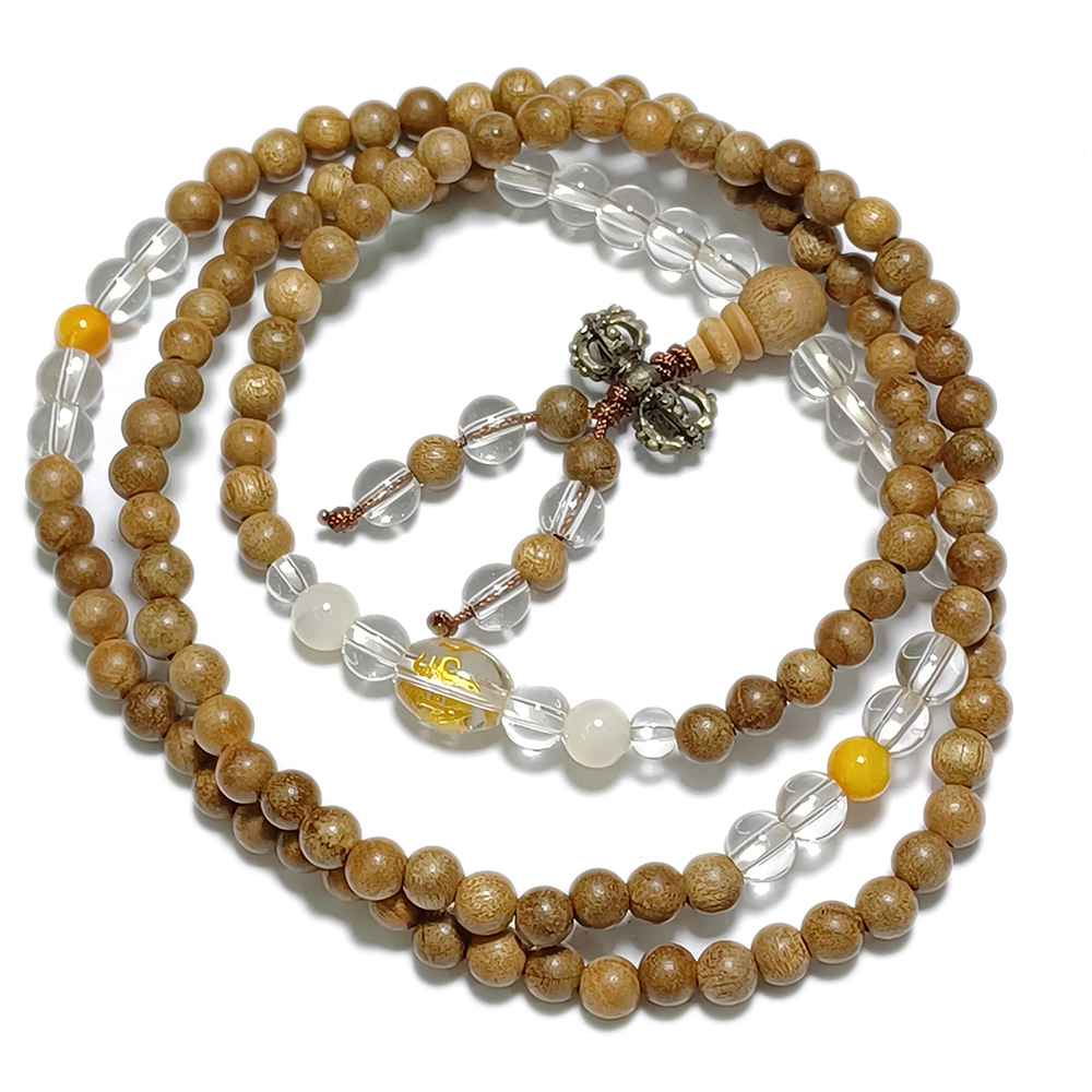 金剛杵+金絲楠木108念珠6mm【十方】150333