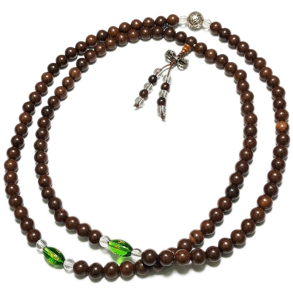 六字真言+金絲檀木108念珠8mm【十方】150334