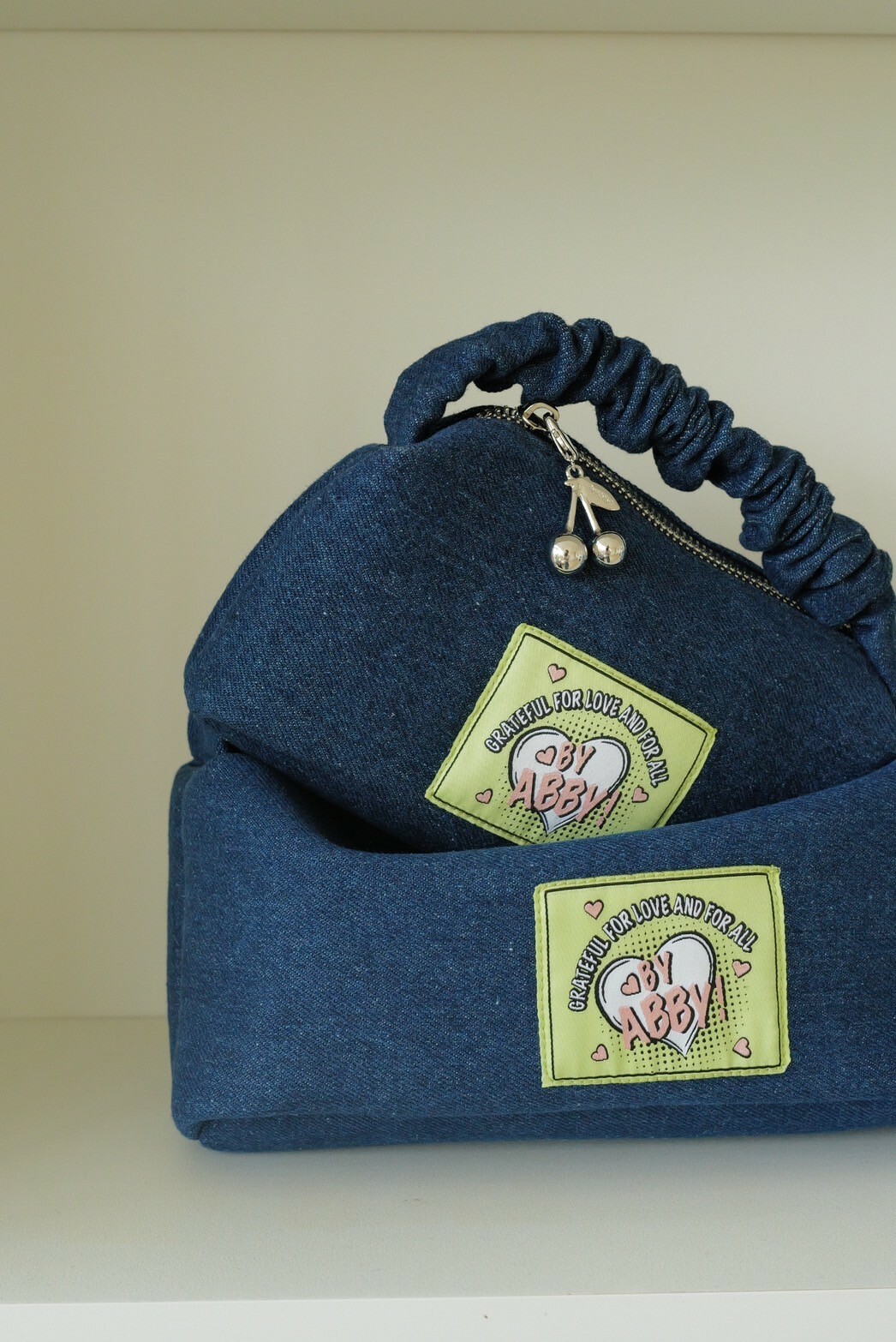 CC 25K Mini Bow Bag 26cm Blue Denim
