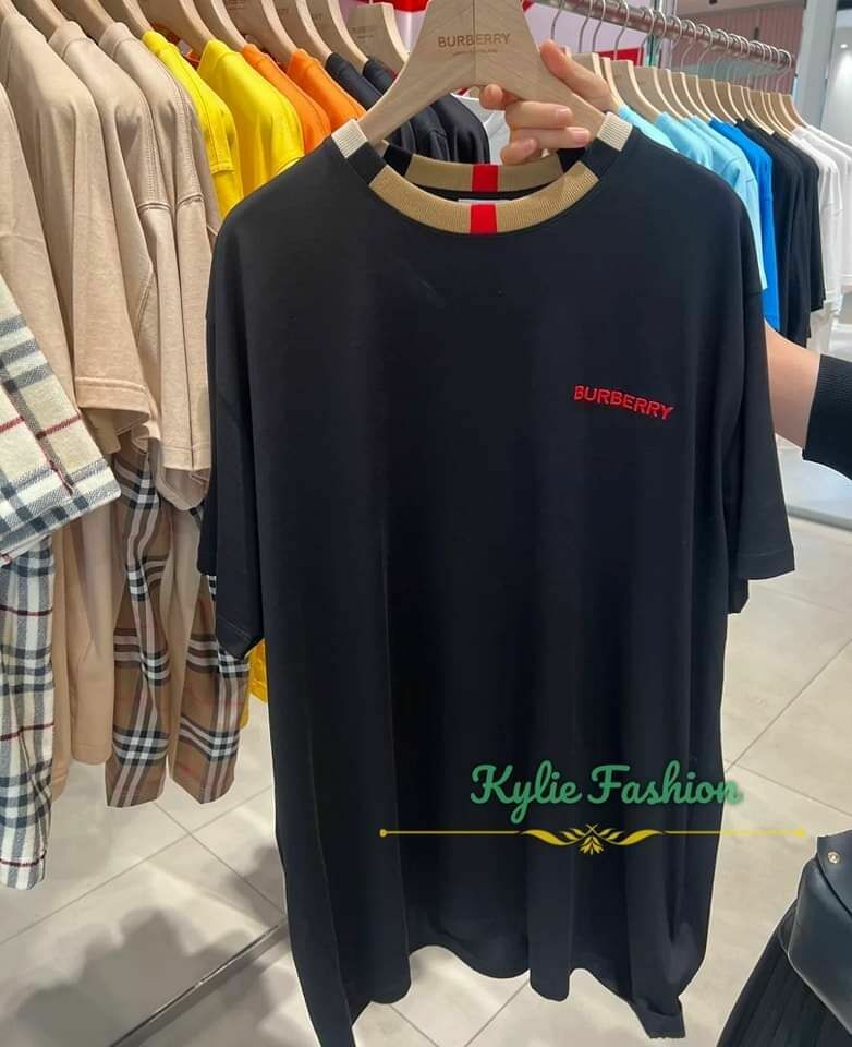 BBR 黑色 經典格仔圓領 短袖Tee