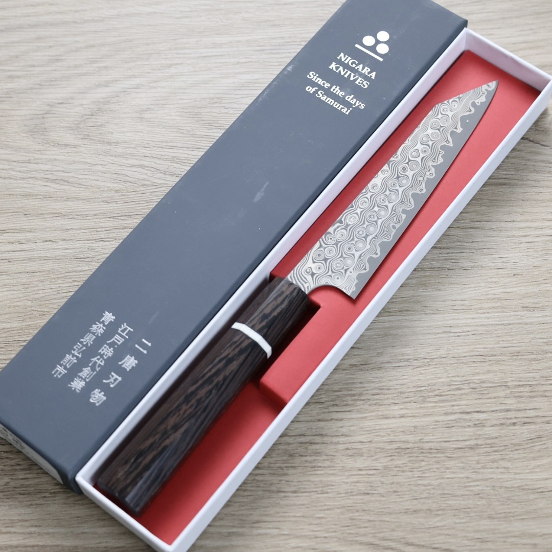 二唐刃物 切付蔬果 150mm SG2粉末HSS鋼 暗紋