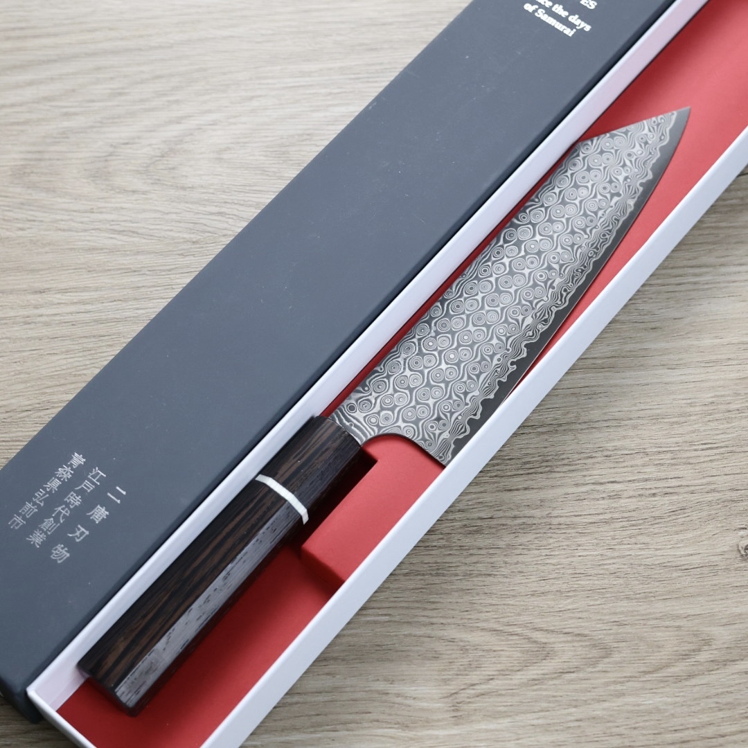 二唐刃物 切付牛刀 210mm SG2粉末HSS鋼 暗紋