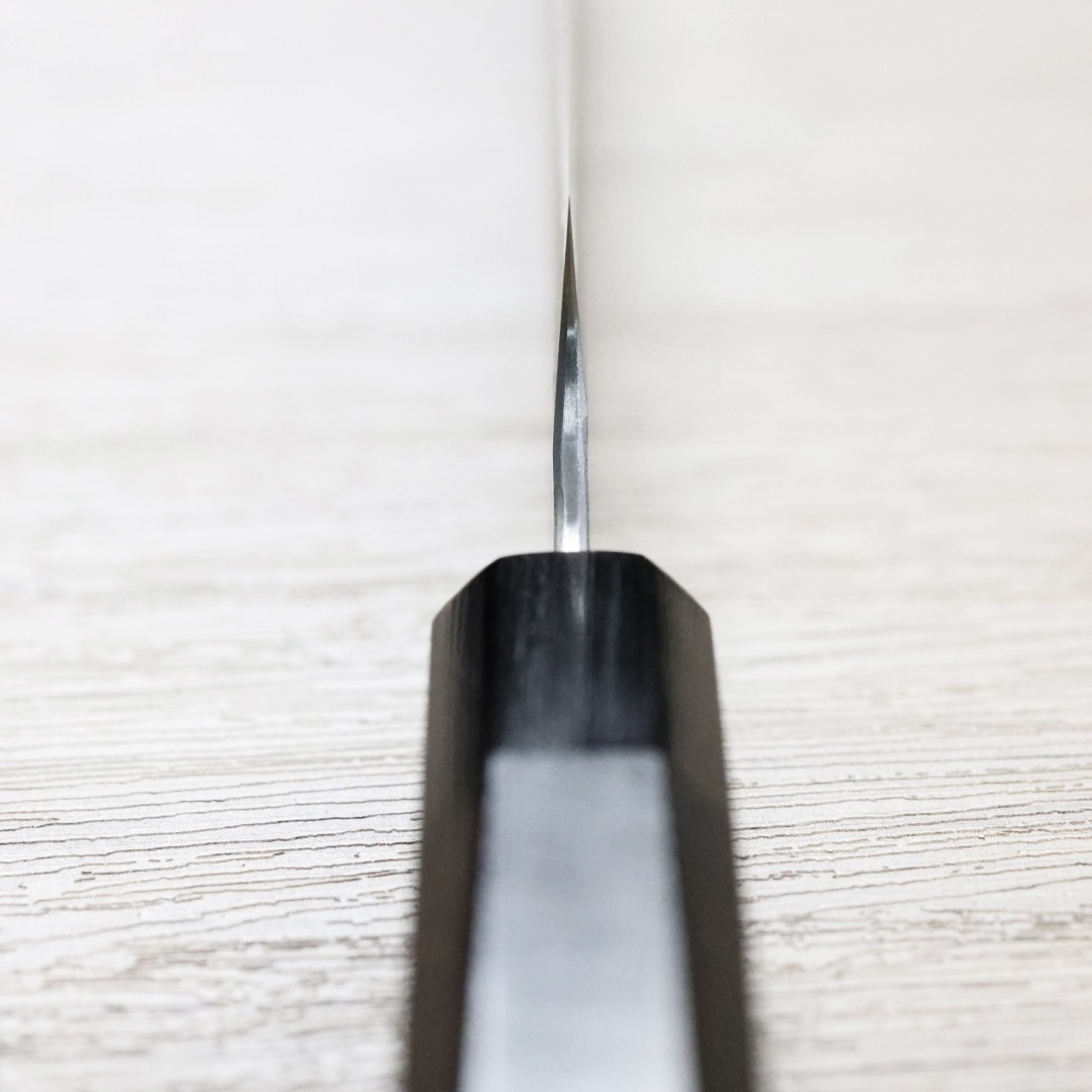 二唐刃物切付筋引255mm 紙超級鋼柳葉鎚目