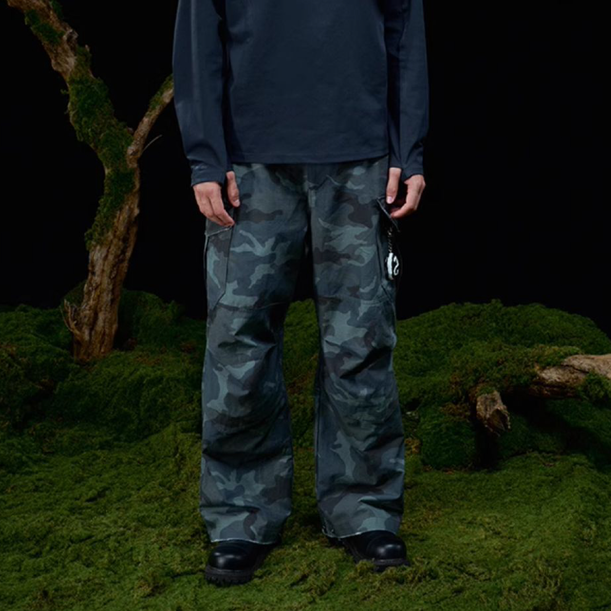 TANOXI Dark Camo Pants 迷彩磨邊 大口袋長褲 [TNX-P317]