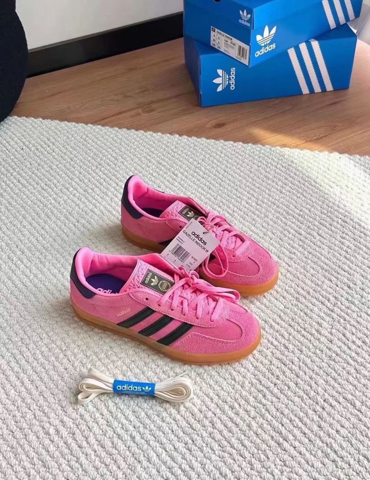 【APAIR】預購 Adidas Originals Gazelle Indoor 焦糖底 麂皮 粉黑 IE7002