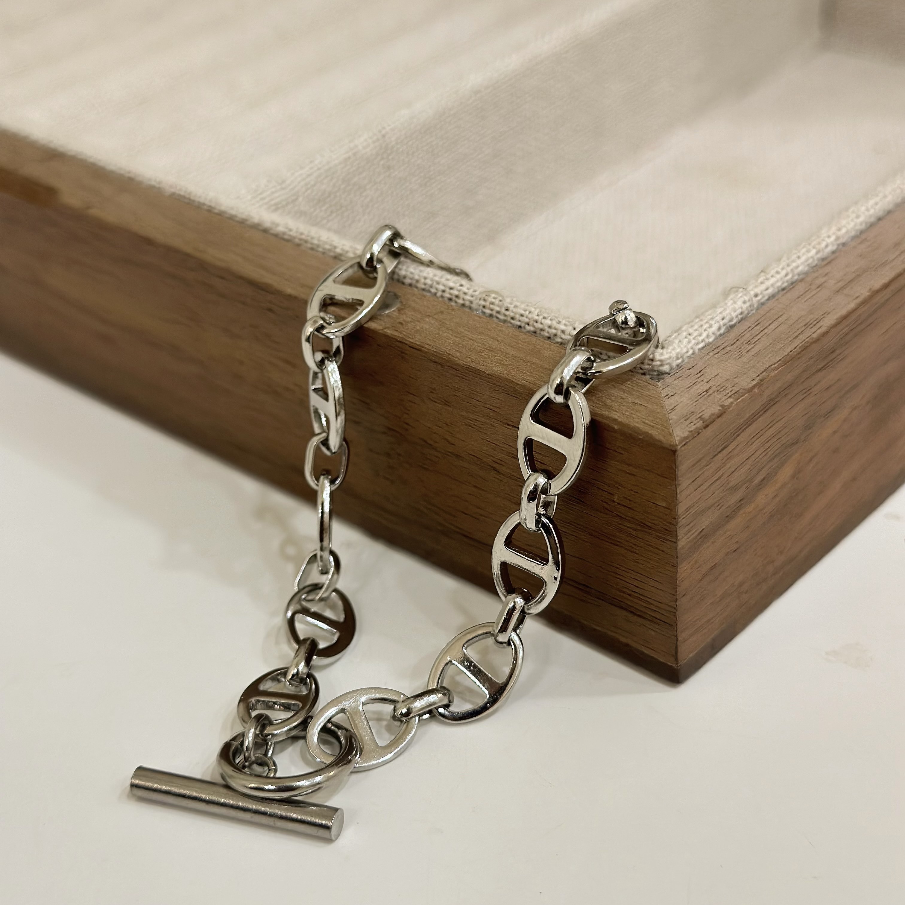 【鈦鋼】豬鼻ot扣手鏈