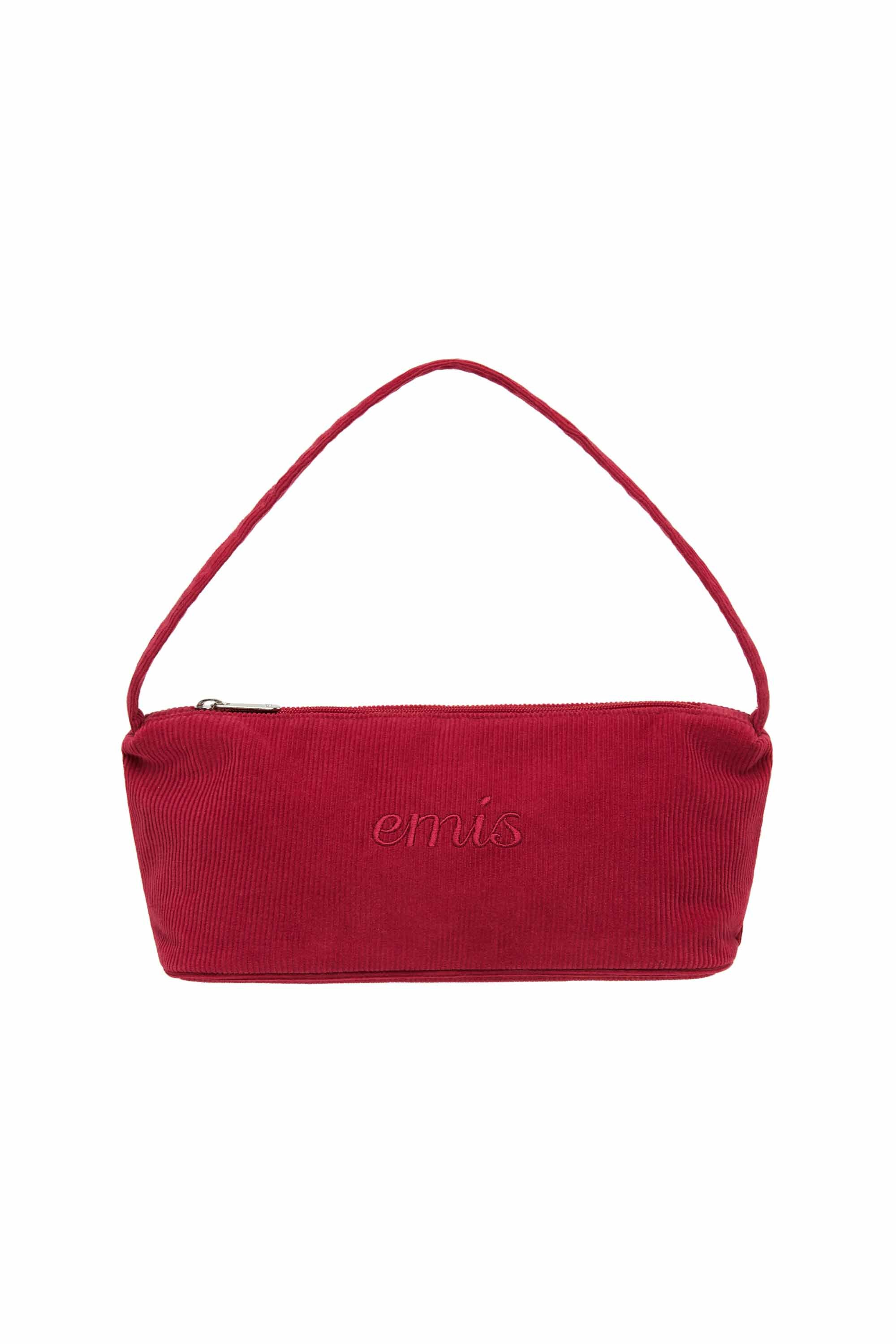 【EMIS】CORDUROY DAILY LONG HOBO BAG-NAVY CORDUROY DAILY LONG HOBO BAG-NAVY - EMIS