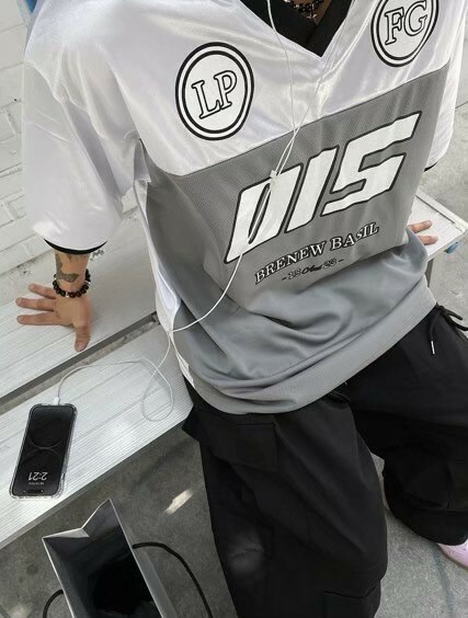 OIS拼接撞色棒球短 Tee  (3colors)