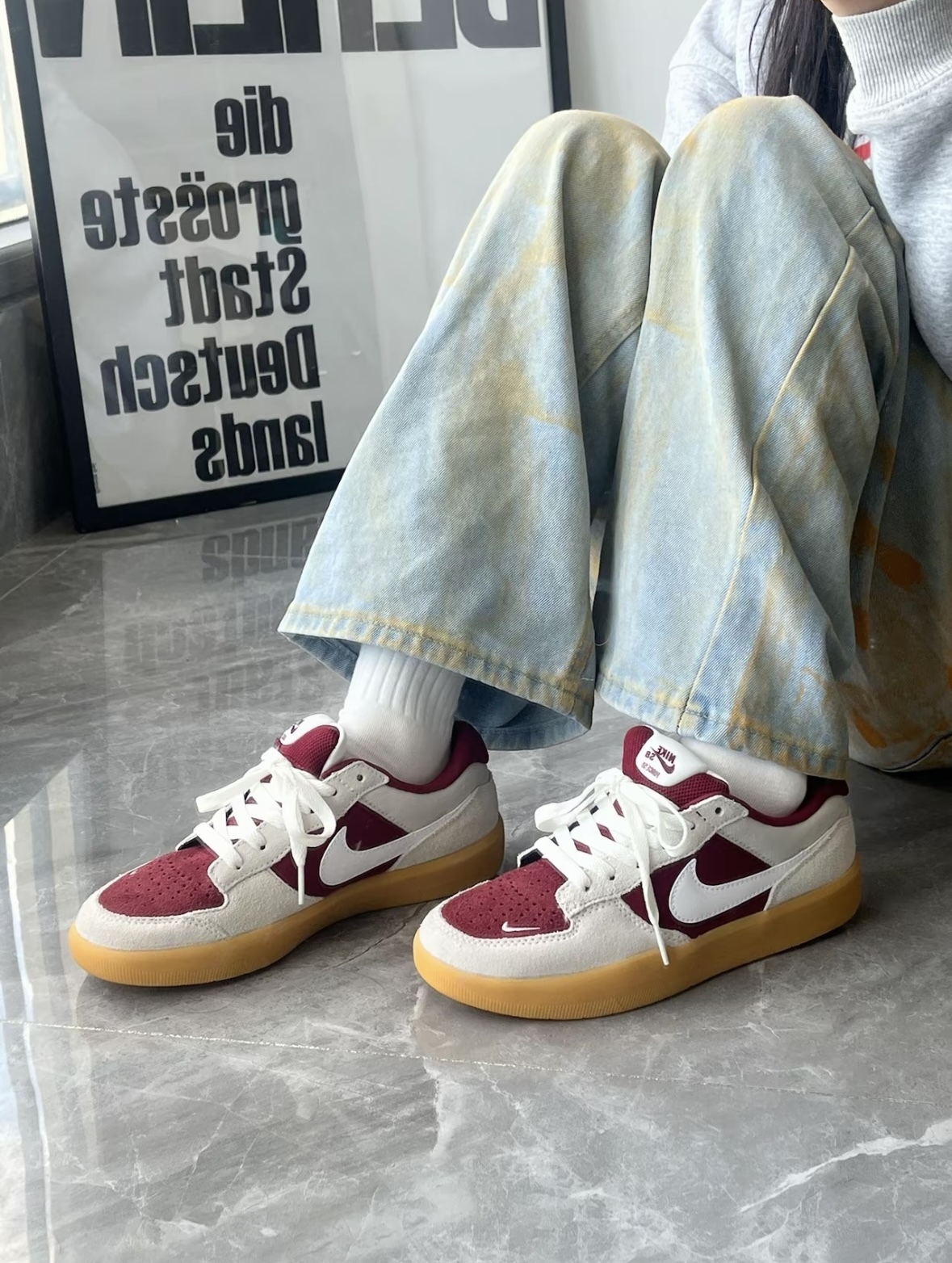 Nike SB Force 58 酒紅色 米白色 麂皮 復古 滑板鞋 休閒鞋 DV5477-601/預購