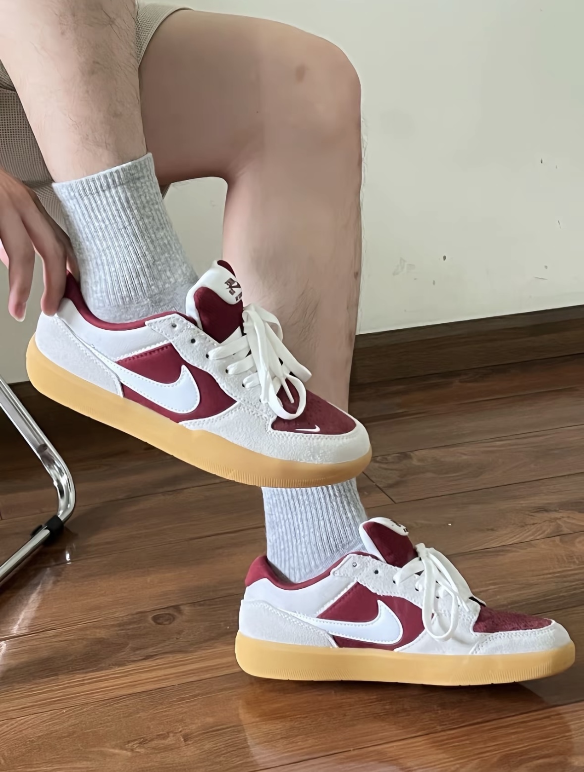 Nike SB Force 58 酒紅色 米白色 麂皮 復古 滑板鞋 休閒鞋 DV5477-601/預購