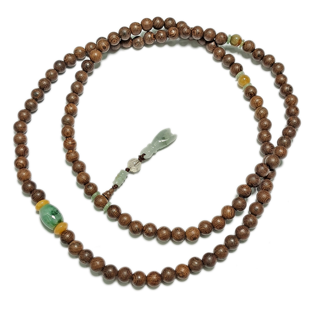 玉佛手&黑翅木108念珠8mm【十方】124958