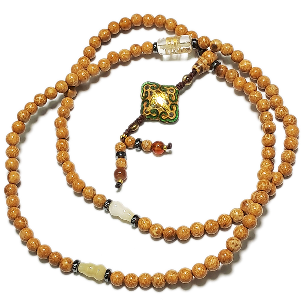 金如意{琺瑯}&印度天竺菩提108念珠5mm【十方】127399