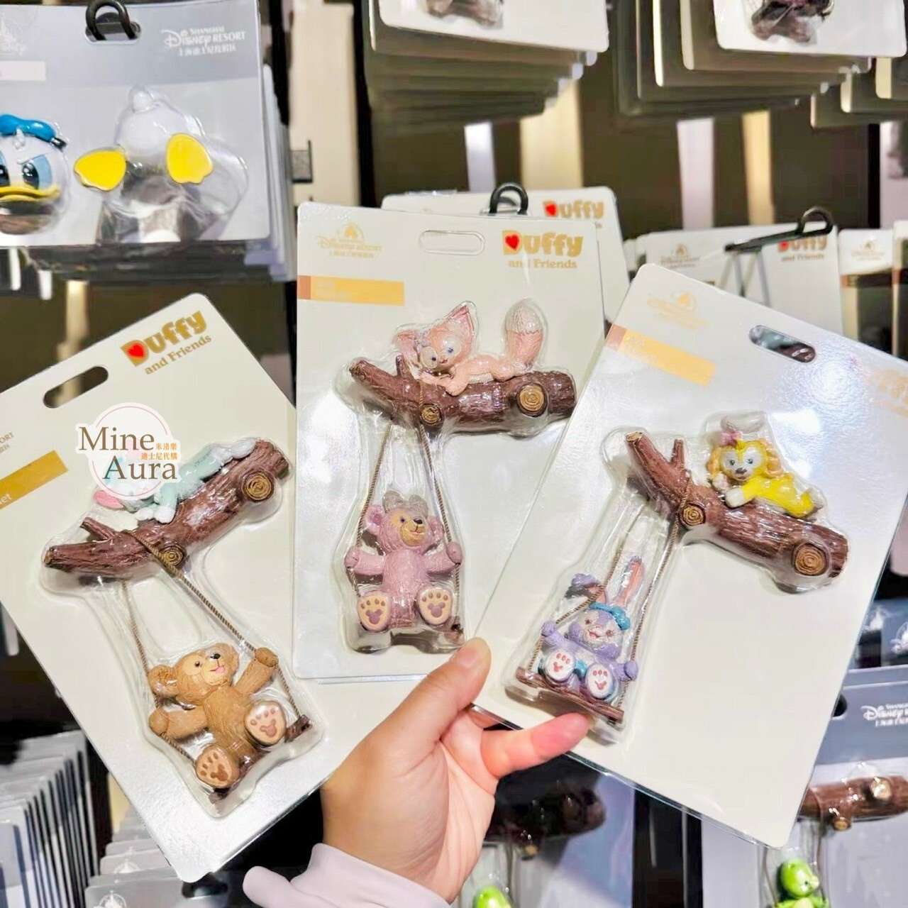 雪莉玫 ShellieMay 玲娜貝兒 Lina bell 盪鞦韆 造型 磁鐵 -上海迪士尼樂園