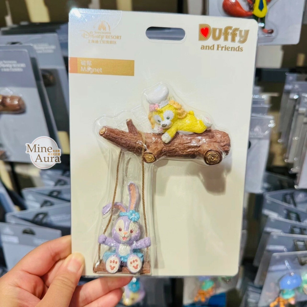 史黛拉露 星黛露 StellaLou 可琦安 餅乾 CookieAnn 盪鞦韆 造型 磁鐵 -上海迪士尼樂園