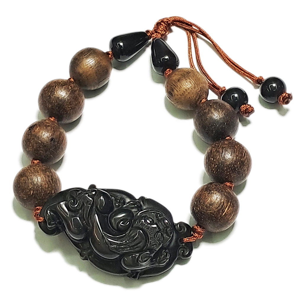  貔貅沉香木手珠13mm【十方】134061