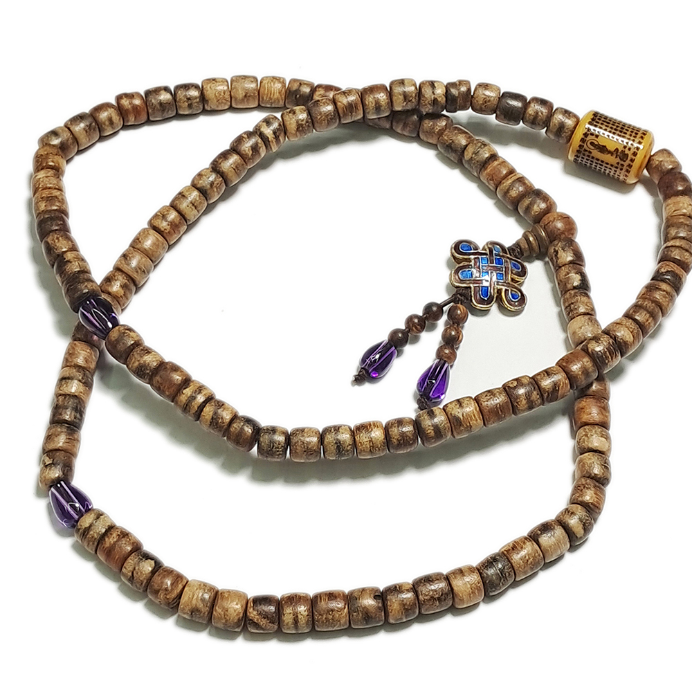 吉祥結&花奇楠木108念珠 6*7mm【十方】137186