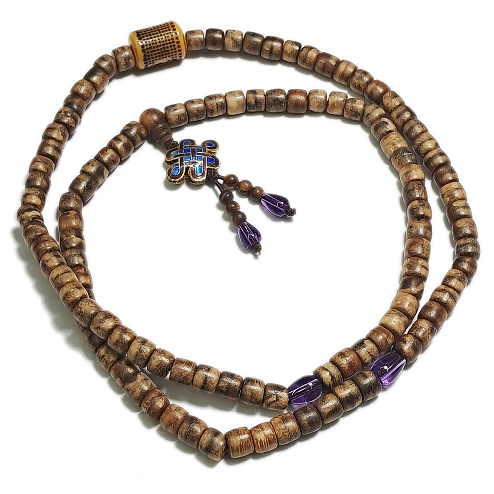 吉祥結&花奇楠木108念珠 6*7mm【十方】137186