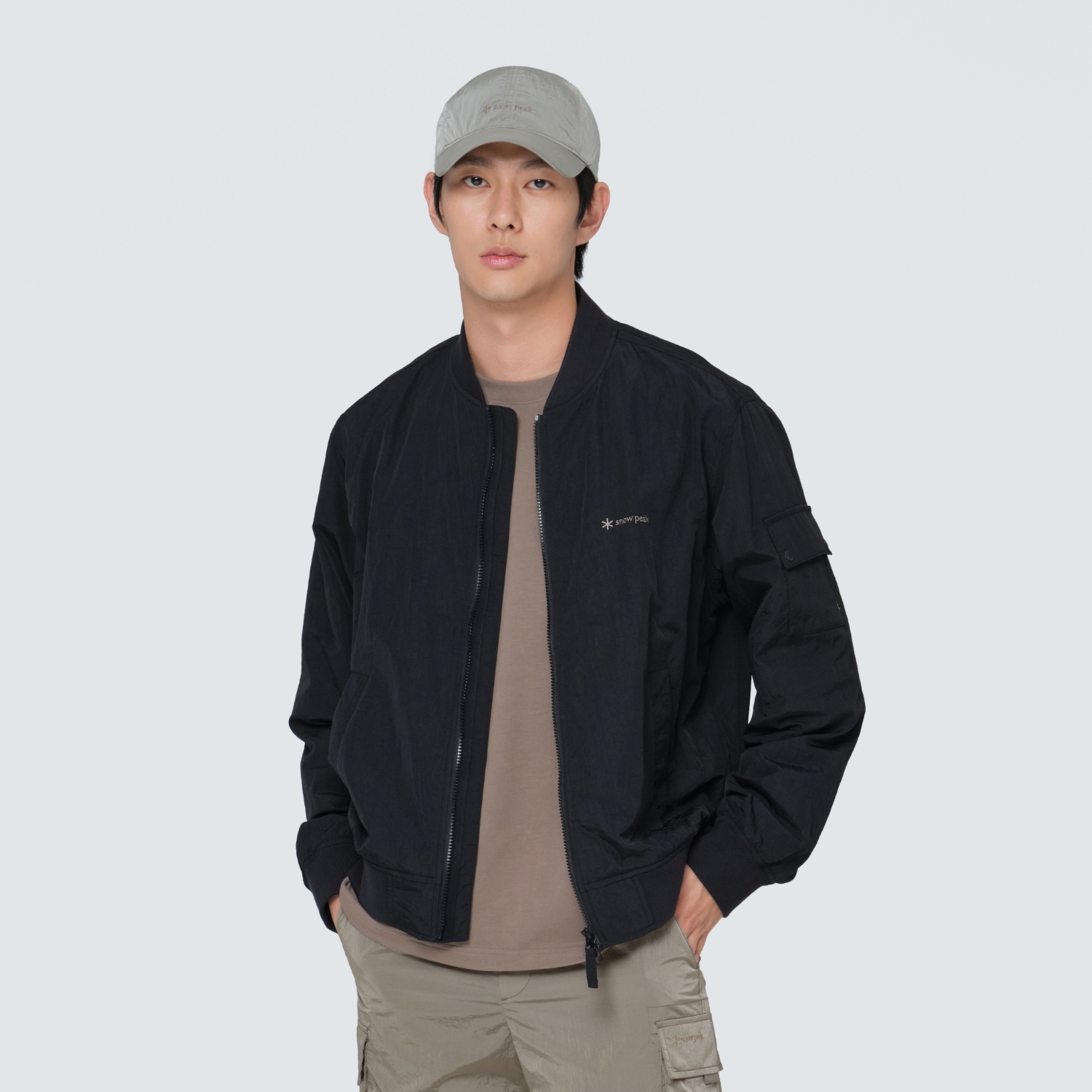 【現貨零碼折扣】snow peak Woven Patch Bomber Jacket BOX貼布飛行夾克 S24FMTWB36