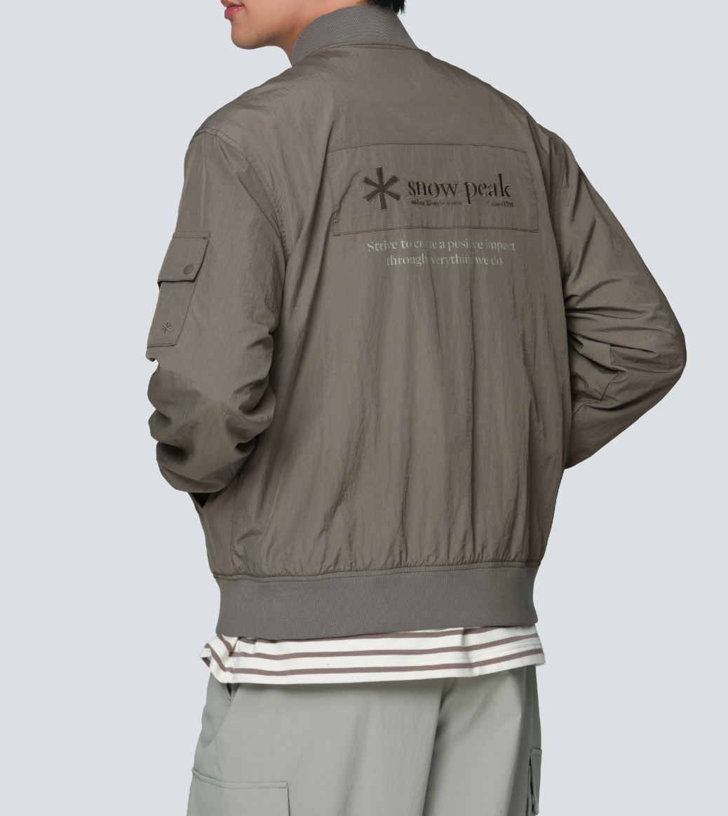 【現貨零碼折扣】snow peak Woven Patch Bomber Jacket BOX貼布飛行夾克 S24FMTWB36