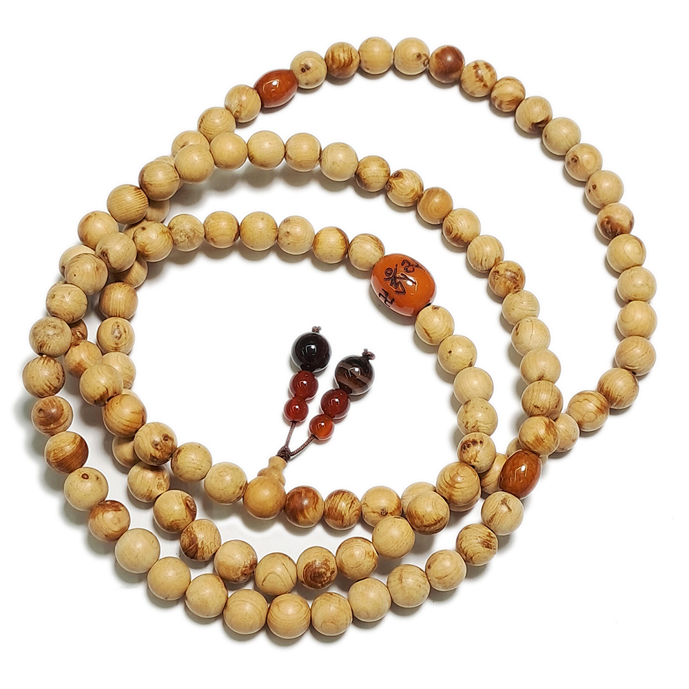 六字真言(蜜納)+崖柏108念珠8mm【十方】146258