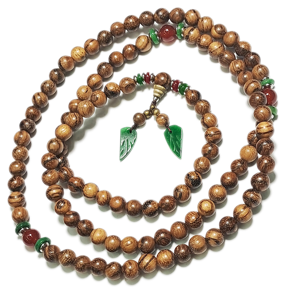 玉葉鐵龍生+白沙沉108念珠8mm【十方】147699