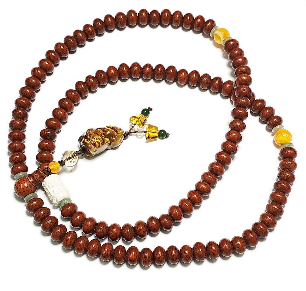 虎眼貔貅+老星月菩提108念珠5*8mm【十方】148159