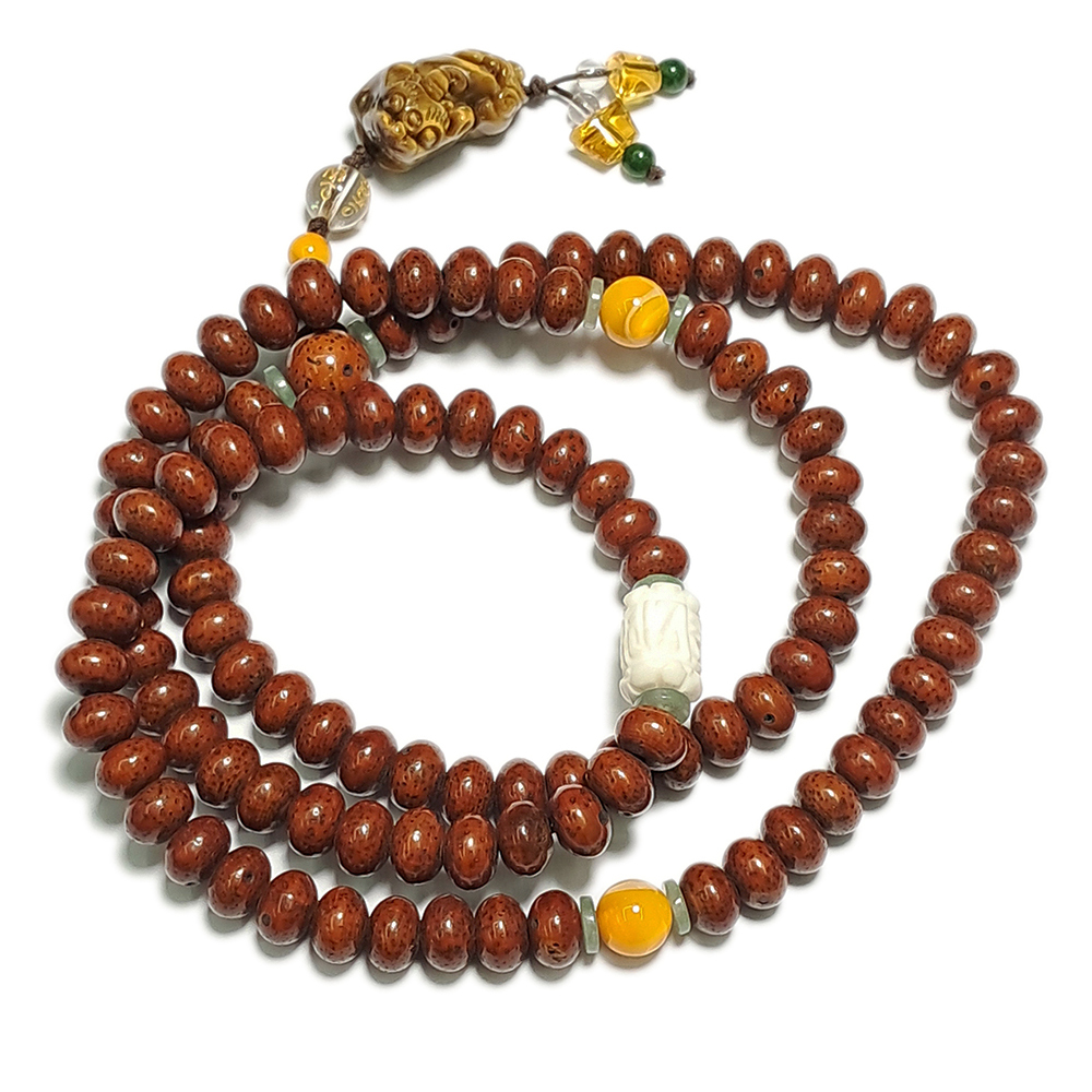 虎眼貔貅+老星月菩提108念珠5*8mm【十方】148159