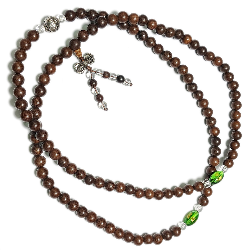 六字真言+金絲檀木108念珠8mm【十方】150334