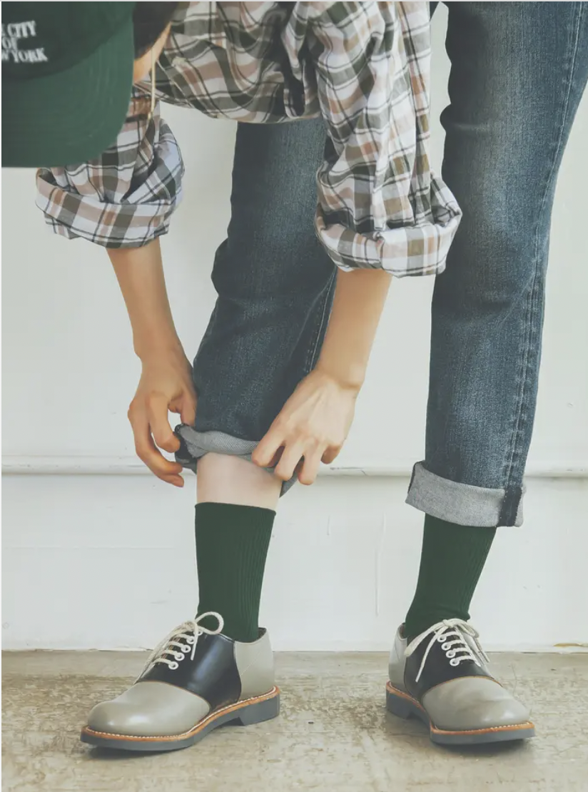 [現貨優惠] 靴下屋【靴下屋40周年記念】復刻色2×2羅紋襪 05奶油色