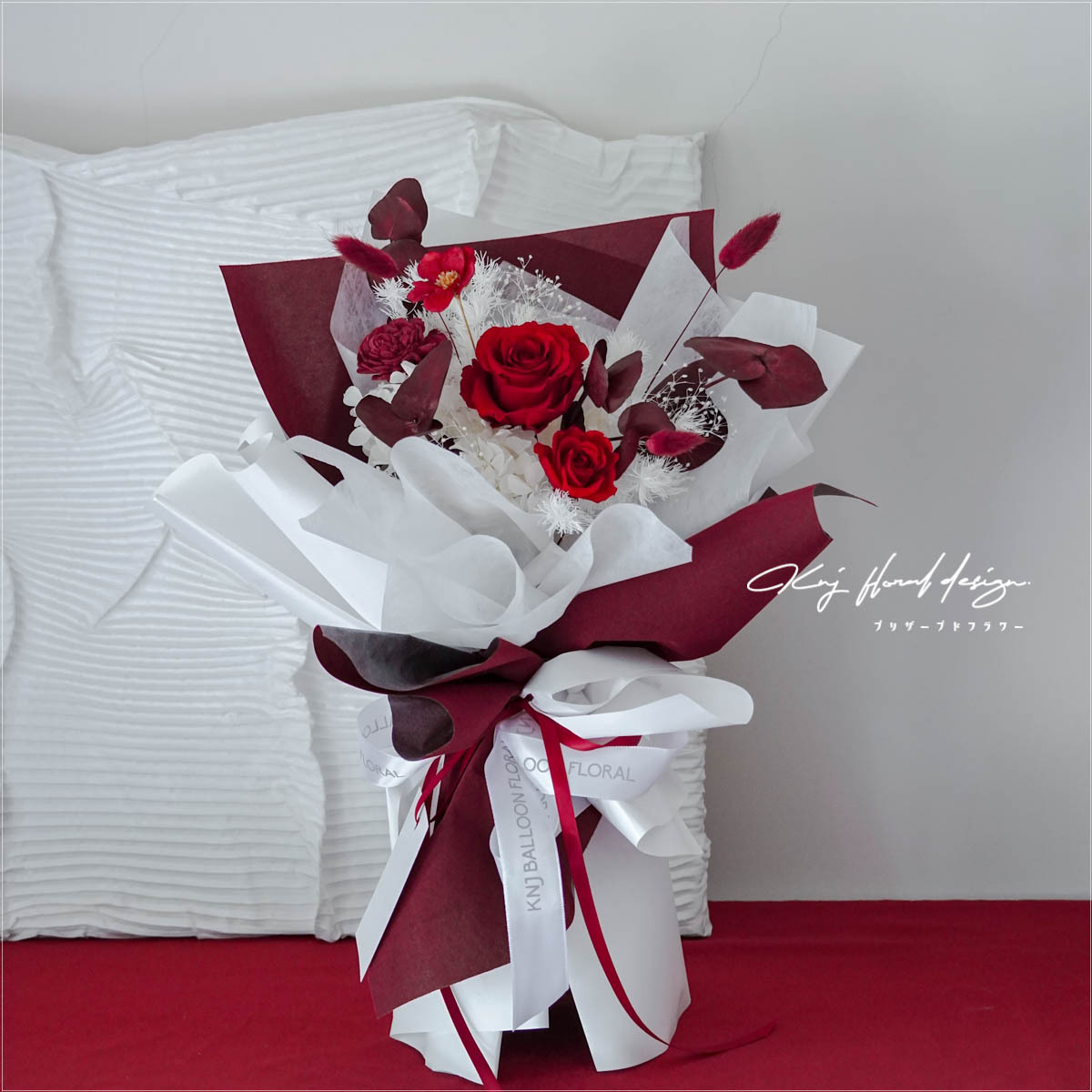 炙熱之心・單朵永生玫瑰花束