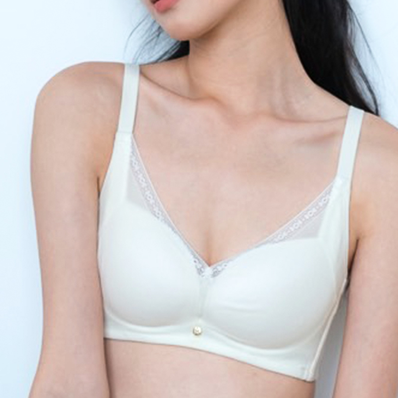 無痕百搭洞洞杯會呼吸的無鋼圈内衣Bra-香檳白(4色)