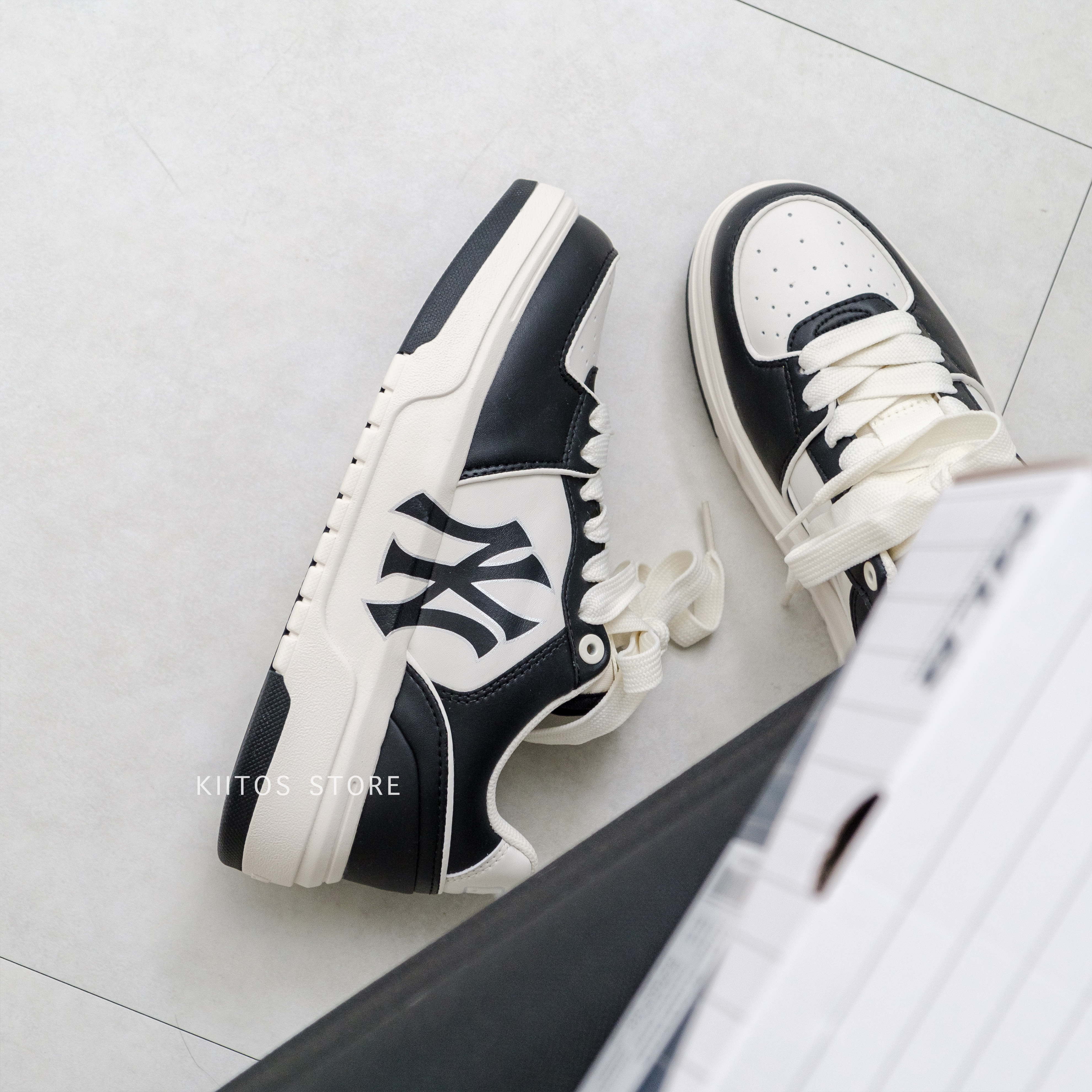 MLB Chunky Liner系列 NY 紐約洋基隊 反光 熊貓黑白 老爹鞋 學長鞋 3ASXCLB3N-50BKS