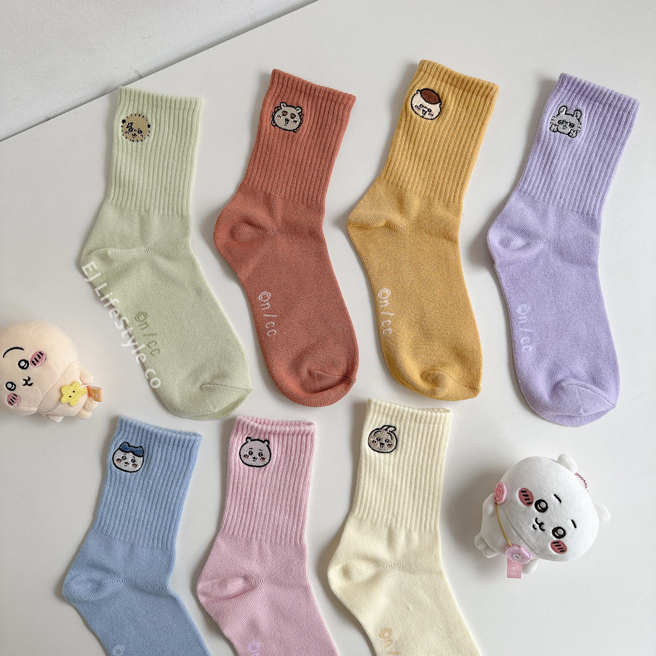 🇯🇵 CHIIKAWA 吉伊卡哇 多色 中筒襪 長襪 吉伊 兔兔 烏薩奇 小八 栗子饅頭 獺師傅 獅薩 小桃鼠 襪子 / 現貨