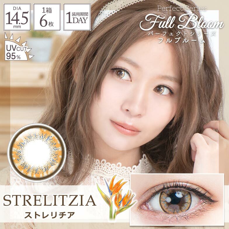 [日拋] Perfect Series Full Bloom 1Day STRELITZIA 彩妝隱形眼鏡｜每盒6片