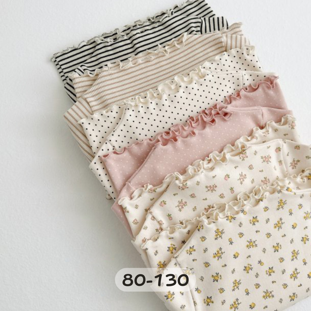 木耳邊-秋冬中領內搭上衣(80-130)