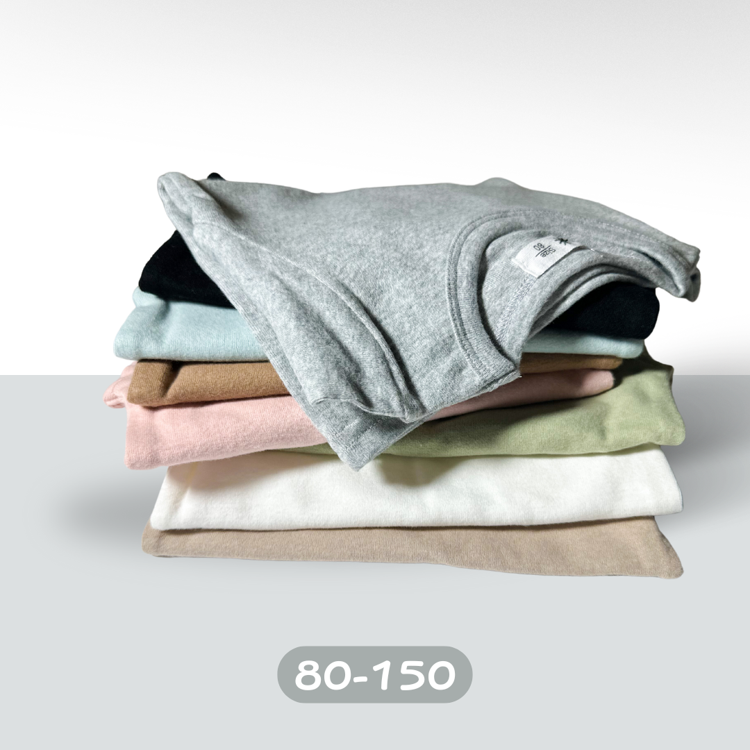 素面貼身款-秋冬圓領內搭上衣(80-150)