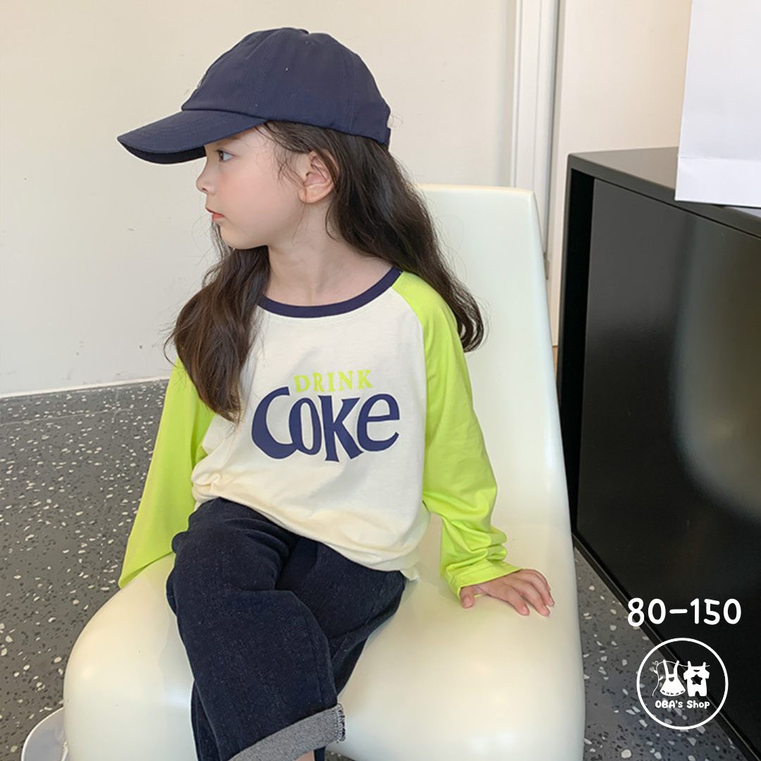 【限量】綠袖COKE-春秋長袖上衣 (80-150)
