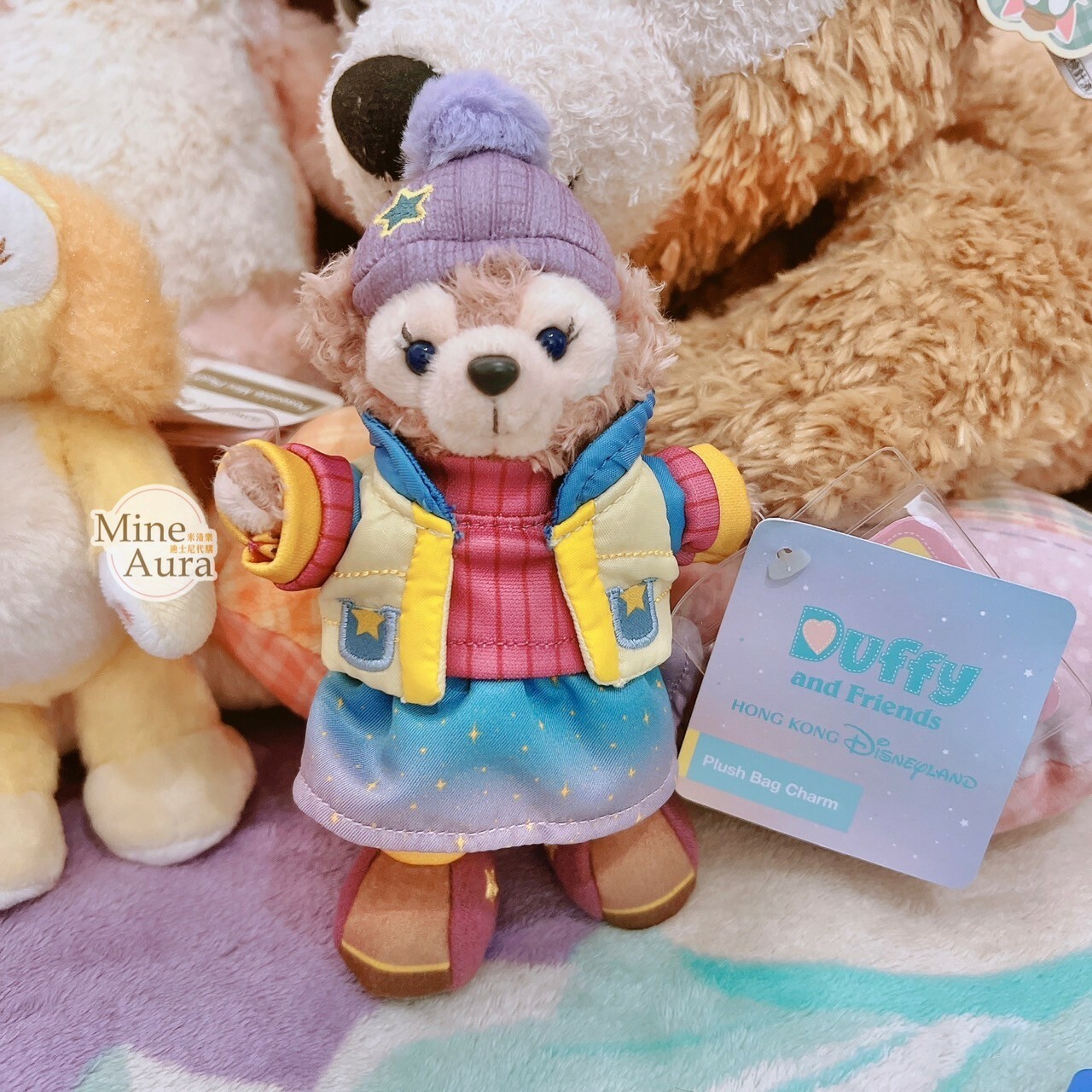 (現貨) 冬日系列 達菲 Duffy 雪莉玫 ShellieMay 絨毛 鑰匙圈 吊飾 -香港迪士尼樂園