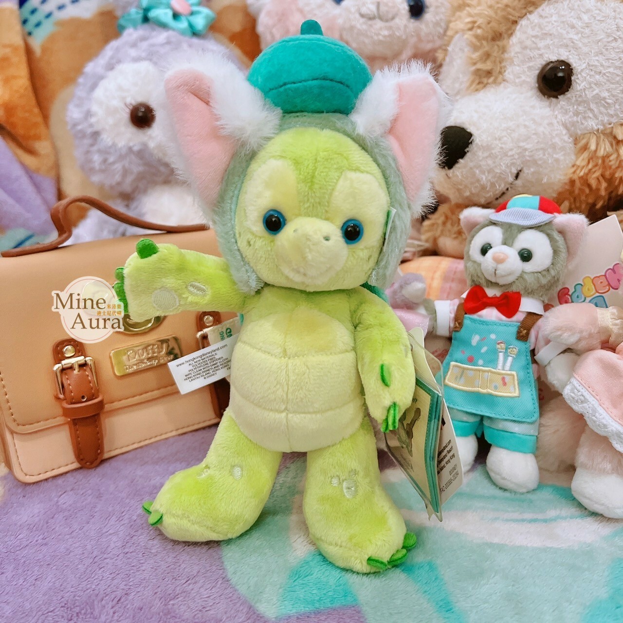 (現貨) 傑拉托尼 畫家貓 Gelatoni 絨毛髮圈 造型 鑰匙圈 吊飾 -香港迪士尼樂園