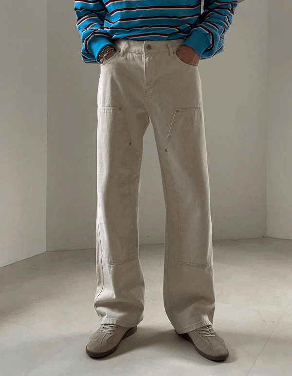 奶油色卡彭德牛仔褲