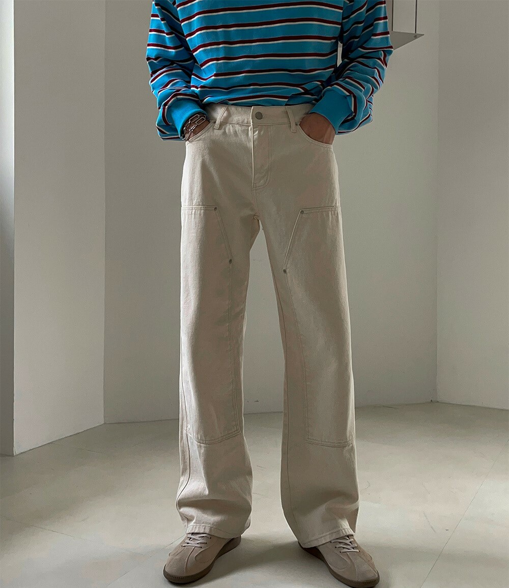 奶油色卡彭德牛仔褲