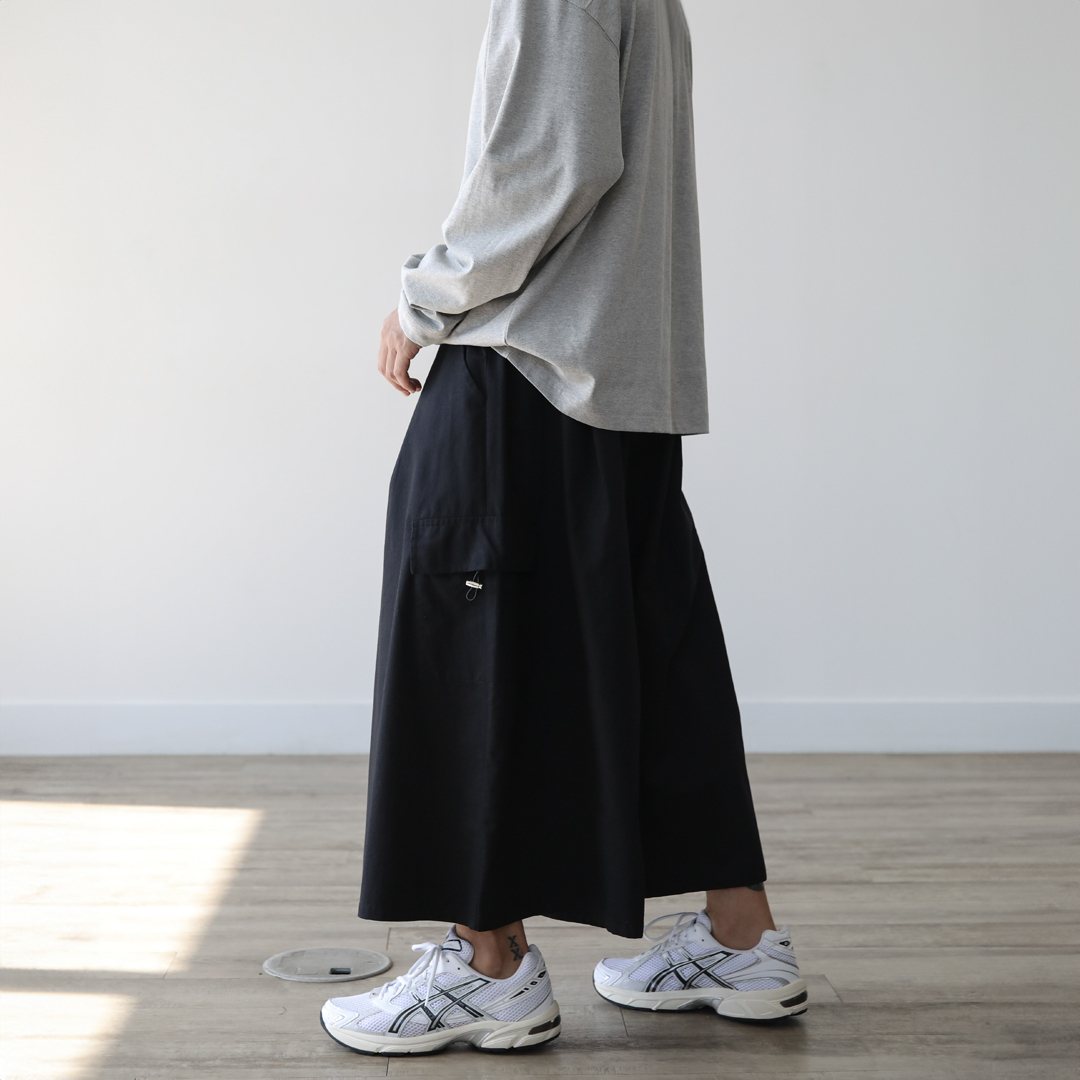 重磅寬鬆九分工裝褲