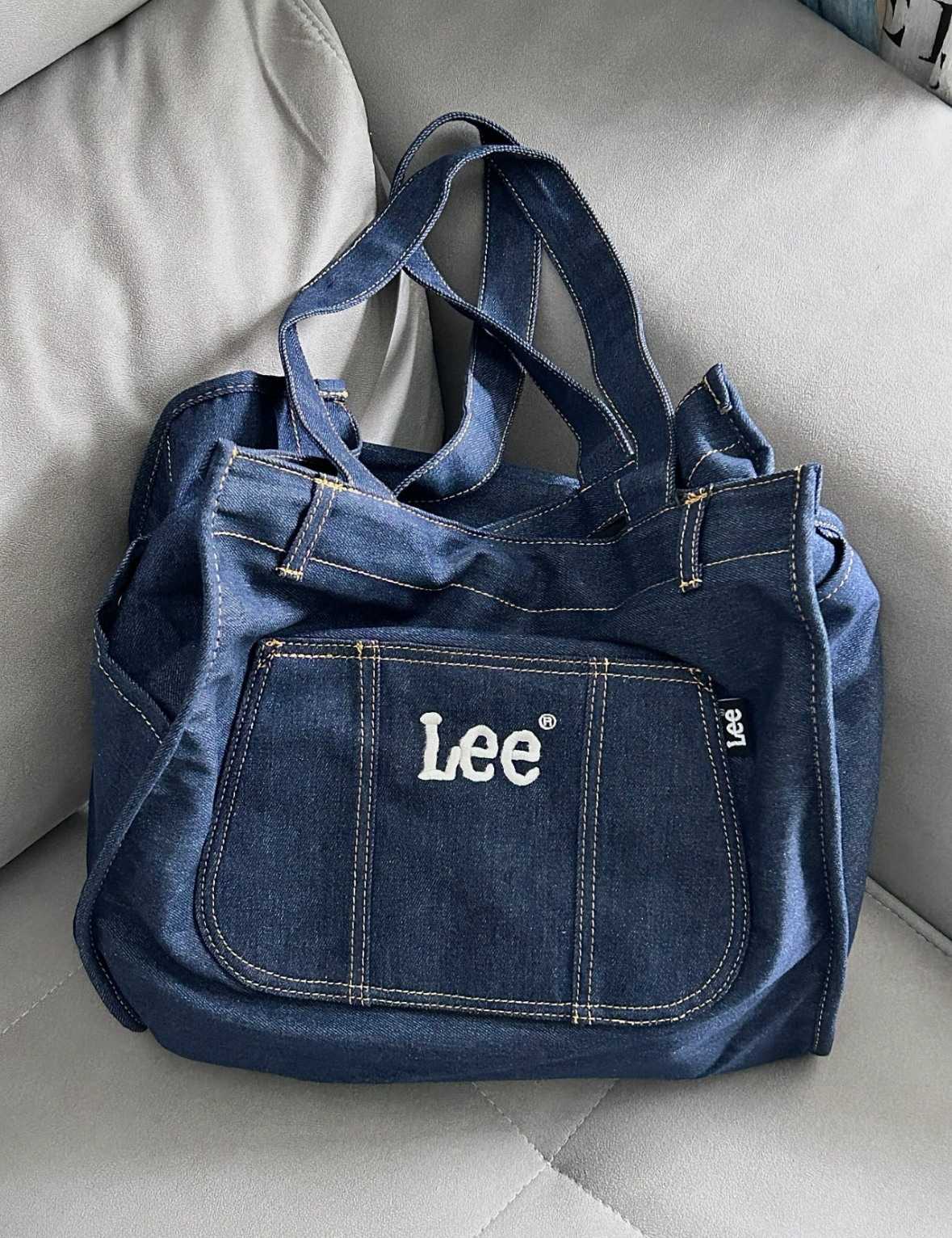 LEE 大容量丹寧托特包 牛仔 帆布包 單肩包 手提包 大容量 包包/預購