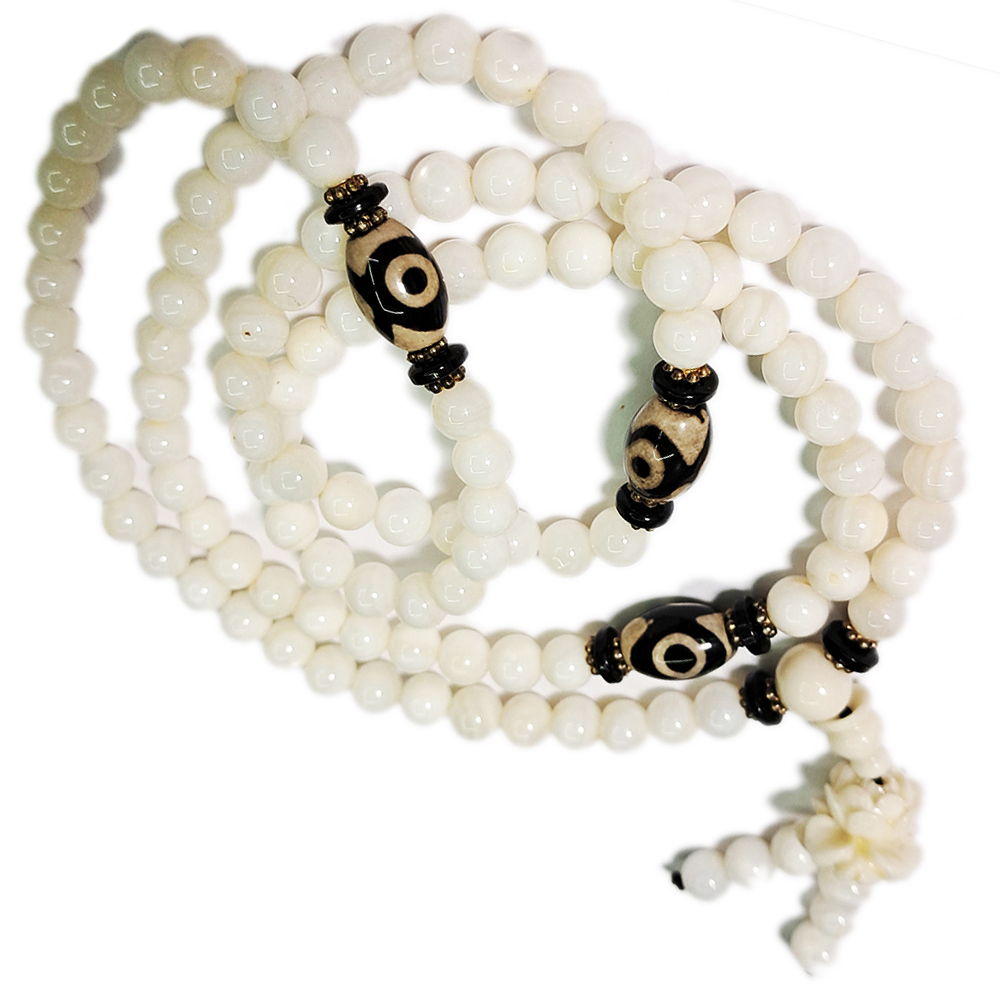 天珠+硨磲108念珠6mm【十方】138300