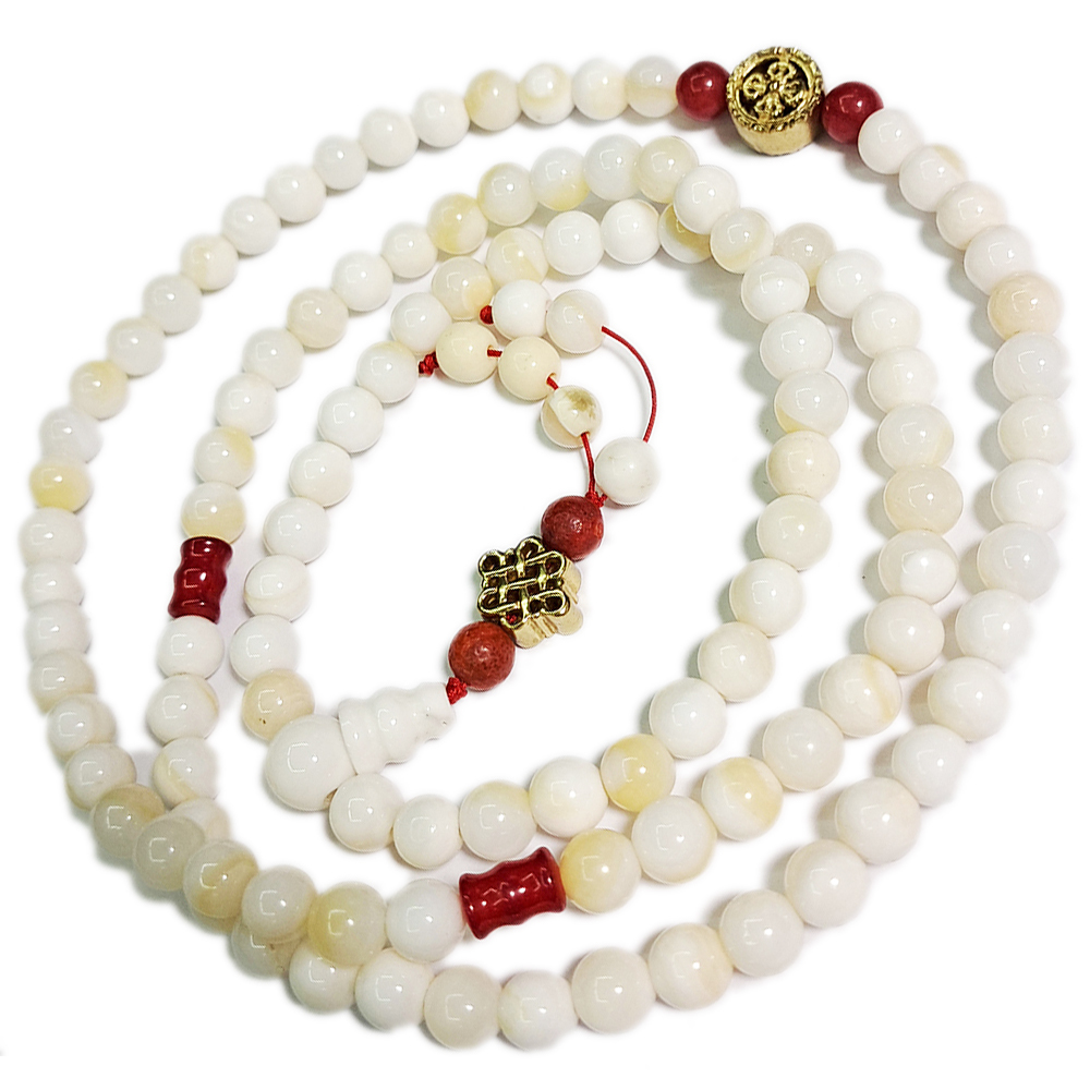 十字杵&硨磲108念珠5mm【十方】150007