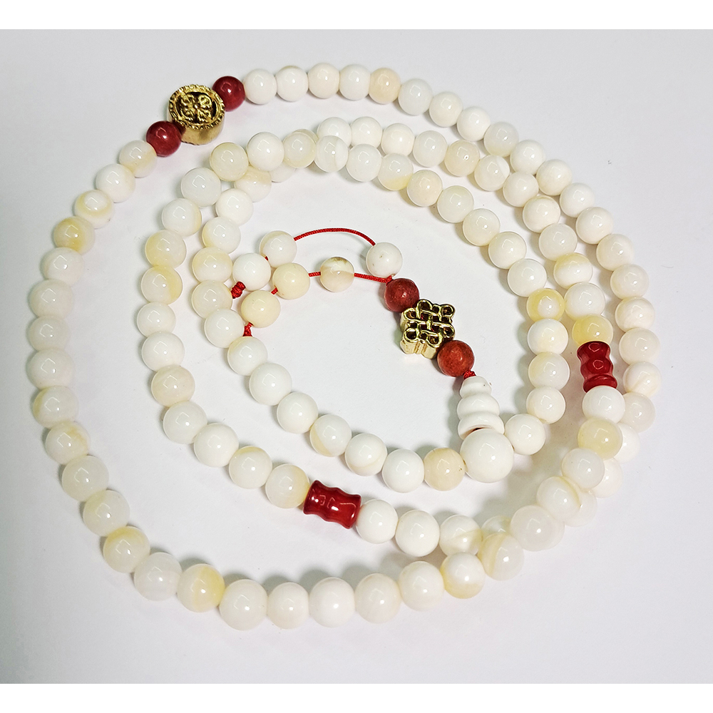 十字杵&硨磲108念珠5mm【十方】150007